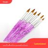 Vendas Diretas da Fábrica Conjunto de Canetas de Cristal Acrílico Barriguda de 6 Canetas de Cristal Esculpidas e Canetas para Manicure