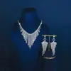 Colar de Franja de Cristal com Diamantes Completos Super Brilhante Brincos de Franja Femininos Gota d'Água Retro Estiloso Noiva Diamante Vazado Luxo Leve Cadeado