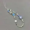 Cadena Cuadrada Azul Ins Love para Teléfono Móvil Cadena Colgante para Teléfono Móvil Estilo Ins Colgante de Cámara Blanca