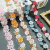 Flor de Rosa 2,3cm Renda Colorida Solúvel em Água Acabamento DIY Acessórios para Roupas para Cheongsam Estilo Chinês Tradicional