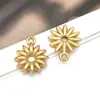 Luxo Leve Aço Inoxidável Flor Dourada Girassol Flor de Cerejeira Trevo de Quatro Folhas Pingente DIY Colar Pulseira Acessórios de Joias