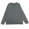 Camiseta de Manga Larga Gruesa de Algodón Peinado 250g/m Cuello Redondo Camiseta Base Camiseta Holgada Chaqueta Básica para Hombre y Mujer