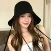 Sombrero Tejido de Ala Ancha para Mujer, Nuevo Sombrero de Sol para Exteriores de Verano, Sombrero de Pescador Plegable de Ala Grande, Sombrero de Cubo
