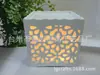 Lámpara de Decoración para el Hogar de Madera y Plástico Elegante y Fresca Lámpara Cuadrada de Mesita de Noche Luz Nocturna Blanca Lámpara LED Calada