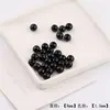 3.5-10mm Cuentas Redondas de Cristal Negro Cuentas Sueltas Cuentas Hechas a Mano Pulsera DIY Collar Cuentas Espaciadoras Accesorios de Joyería