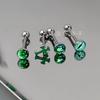 Uña para lengua Green Mambo, rosca externa, acero de titanio, dulce, genial, sexy, para chica, anillo para lengua, piercing para lengua, joyería