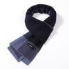 Bufanda de Lana 100% Pura de Alta Calidad para Hombre Otoño e Invierno Tejida Engrosada Cálida Sencilla Versátil Bufanda de Cachemira Caja de Regalo