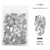 Pedras Strass de Fundo Reto para Nail Art, Pedras Strass Transparentes, Pedras Strass AB, Pedras Strass para Unhas, Decorações para Unhas DIY, Pedras Strass Atacado, Formatos e Estilos Mistos