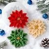 Jiahui Mei Mold de Silicona de Hojas y Frutos Navideños Herramienta Abrasiva para Decoración de Velas Navideñas Perfumadas DIY