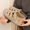 Sandálias Birkenstock Femininas 2026 Novo Verão High-End Super Populares Sapatos Gaiola de Porco Vazados Bico Fechado Sapatos Romanos Únicos Femininos