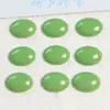 Estilo Coreano Sencillo y Versátil Color Puro Ovalado Resina Medio Píldora Parche Aretes DIY Aretes para Mujer Accesorios para Funda de Teléfono Móvil Material