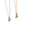 Collar con Colgante de Doble Calabaza Dorada para Mujer, con Perlas Perfectamente Redondas de Fuerte Brillo, Cadena para Clavícula de Alta Gama y Elegante con un Alto Valor Estético