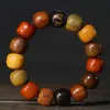 Pulseira com Contas Múltiplas Estilo Antigo Mantra de Seis Caracteres Jacarandá Sândalo Verde Sândalo Preto Rosário para Homens e Mulheres Pulseira de Círculo Único