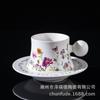 Juego de Tazas de Café Chunford Lirio del Valle Morado Aspecto de Alta Gama Cerámica de Lujo Ligero Diseño de Taza Regalo de Boda para Pareja Inauguración de Casa