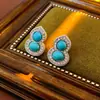 Pendientes de aguja de plata nuevos de alta calidad, pendientes geométricos retro para mujer, accesorios de Yiwu, joyería vintage al por mayor