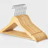 Percha de Madera de Haya de Hierro de Hombros Anchos Clase Lujo Ligero Modelo de Ropa de Hotel Habitación de Muestras Hogar Madera Maciza Antideslizante Sin Marcas Percha para Ropa