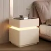 Nuevo Modelo 2026 Mesa de Noche Flotante Inteligente con un Toque de Lujo Ligero y Gama Alta, Diseño Moderno Simple, Carga Inalámbrica y Almacenamiento Seguro para la Mesita de Noche