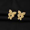 Pendientes Europeos y Americanos Exagerados de Círculo Irregular Metal Retro Hoja Mariposa Cuadrado Geométrico Pendientes de Alta Calidad para Mujer