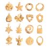 Acero Inoxidable Múltiples Especificaciones Hidráulicos Accesorios para Joyería DIY Hechos a Mano Flor Hoja Redondo Pequeño Colgante Accesorios para Joyería