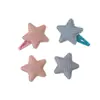 Pinza de cocodrilo de estrella de esponja a cuadros, pinza para el flequillo lateral linda y dulce, accesorio para el cabello versátil