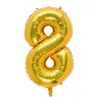 Globos de Papel de Aluminio con Números Digitales 0-9 de 32 pulgadas Versión Americana Tamaño Mediano Globos de Número de Papel de Aluminio Fiesta