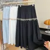 Falda de Estilo Étnico Primavera y Verano Nueva Elegante Falda de Línea A que Cubre la Entrepierna Bohemia Francesa Aspecto Adelgazante Ropa de Mujer