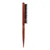 Peine de Cerda de Cerdo de Tres Filas con Cola Puntiaguda Peine para el Cabello de Peluquería Doméstica Peine para el Cabello de Maquillaje Rizos Esponjosos de Noche Peine para Cabello Rizado Peine para el Cabello