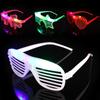 Gafas LED luminosas de persiana, gafas de parpadeo, accesorios de barra de persiana, hojas, gafas de luz fría, juguetes de ambiente, venta al por mayor