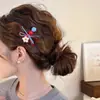 Pasador de Flor Roja Estilo Coreano para Mujer, Pinza BB Lateral para Flequillo, Pasador para Niñas, Pinza de Flequillo de Alta Gama, Accesorio para el Cabello