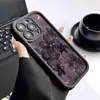 Fondo Morado Flor Negra Escalera Negra Ranura Nueva Adecuado para Funda de Teléfono Móvil Iphone14/15/16/17Promax