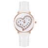 Elegante Reloj Clásico de Moda para Mujer con Forma de Corazón y Pedrería, Reloj Compacto de Nicho para Mujer de Verano, Reloj de Cuarzo, Reloj para Mujer