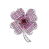 Moda de alta gama trébol de cuatro hojas de la suerte hebilla magnética flor corsage simple estilo accesorios para traje al por mayor
