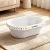 Placa de Arranhar Gato de Papel Kraft Branco Banheira Aprofundada Brinquedo para Gato Arranhador Resistente ao Desgaste Sem Descascar Placa de Arranhar Gato Não Pode Ser Rasgada Placa para Patas de Gato
