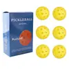 Pelotas de Pickleball Rotomoldeadas de 40 Agujeros para Competición, Set de 6 Piezas de Colores, Pelotas de Competición para Exteriores de 74 mm, Personalización Transfronteriza de Amazon