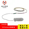 Lâmpada 2835 com 60 LEDs 3V Monocromática Luz Quente 5mm Autoadesiva Tira de Luz Suave para Espelho de Maquiagem Porta-Retrato Luminoso Artesanato
