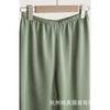 Pantalones Rectos de Verano para Mujer, Transpirables y Cómodos, Superficie Brillante Texturizada, Pantalones de Aire Acampanados Minimalistas, Pantalones Casuales, Pantalones Largos Versátiles