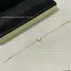 V Ouro Versão Alta Esculpido com Precisão CNC Colar Pulseira Trevo de Quatro Folhas Full Diamond Superfície Espelhada Pétala Banhado a Ouro 18K Ouro Rosa Versátil