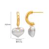 Pendientes de Plata de Ley 925 Corazón Cepillado Pendientes Lujo Accesible Estilo Ins Nicho Pendientes al por Mayor Joyería de Gama Alta para Mujer al por Mayor