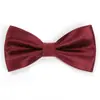 Pajarita Formal para Hombre Color Borgoña Patrón Borgoña Pajarita de Novio Masculina Boda Padrino Pajarita Doble Femenina Negra
