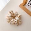 Nuevo anillo para el pelo de tela fresca y dulce para primavera y verano, versión coreana de tres estados, disponible en stock, floral, poliéster, anillo para el pelo de intestino grueso, cuerda para atar, lote