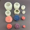 Molde de silicona con forma de rosa tridimensional, para decoración de mousse de azúcar, jabón hecho a mano, vela, pegamento, molde de yeso