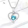 Amor y Belleza Collar Tanabata Corazón de Cristal Azul Collar Diamante Amor Colgante Celebridad de Internet Femenino Novia