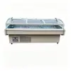 Gabinete de conservación de carne fresca hecho a medida, refrigerador horizontal comercial, vitrina refrigerada para supermercados de alimentos frescos y carnicerías, tamaño y configuración