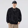 Sudadera de cuello redondo pesada estilo retro americano para hombre, nueva colección 2026, moderna y versátil, top casual de corte holgado para otoño