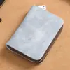 Porta-Cartões Masculino com Múltiplos Slots, Anti-Desmagnetização, Porta-Cartão de Identidade de Grande Capacidade, Porta-Cartões Sanfonado com Zíper, Porta-Moedas Compacto Ultrafino