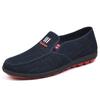 Primavera e Outono Velho Pequim Sapatos de Pano Homens Respiráveis Sapatos Casuais Papai Sapatos Moda Bean Shoes Soft Sole Lazy Shoes Sapatos de Lona
