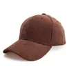 Nova Boina de Baseball de Veludo Cotelê Outono/Inverno Estilo Coreano Versátil Cor Sólida Boné com Aba Curva para Homens e Mulheres Moda Quente