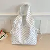 Bolsa de Tela de Lunares Simple Estilo Coreano para Mujer, Nueva Tendencia 2026 Bolso Tote Versátil de Gran Capacidad, Bolso de Hombro Fresco y Sencillo