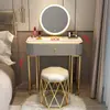 Penteadeira para Apartamento Pequeno, Mini Modelo Novo Tendência Estilo Ins, Mesa de Maquiagem Minimalista Moderna Luxo Leve Nórdico para Quarto