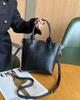 Bolso de Hombro para Mujer de Piel de Vaca de Capa Superior de Gran Capacidad Cruzado Moda Femenina Simple Combinable Bolsa de Compras Cuero Genuino Suave